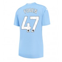 Stroje piłkarskie Manchester City Phil Foden #47 Koszulka Podstawowej dla damskie 2023-24 Krótki Rękaw